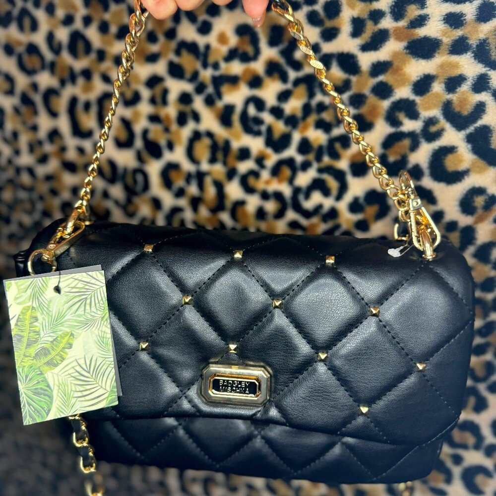 Badgley Mischka Diamond Quilted Studs Crossbody - NWT - Picture 6 of 15